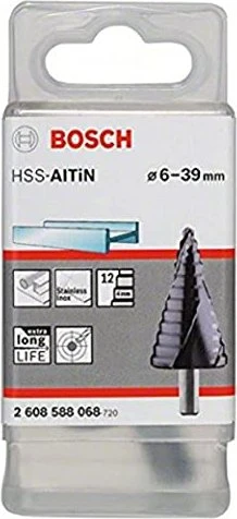 Bosch Professional HSS AlTiN Stufenbohrer, 6-39x93.5mm, 1 Stück