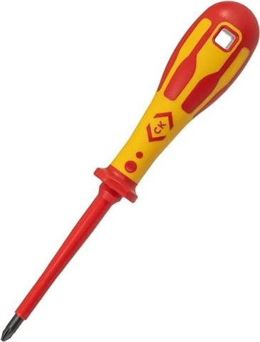 C.K Tools T49142-2 Dextro VDE Kreuzschlitz Schraubendreher, PH2x100mm