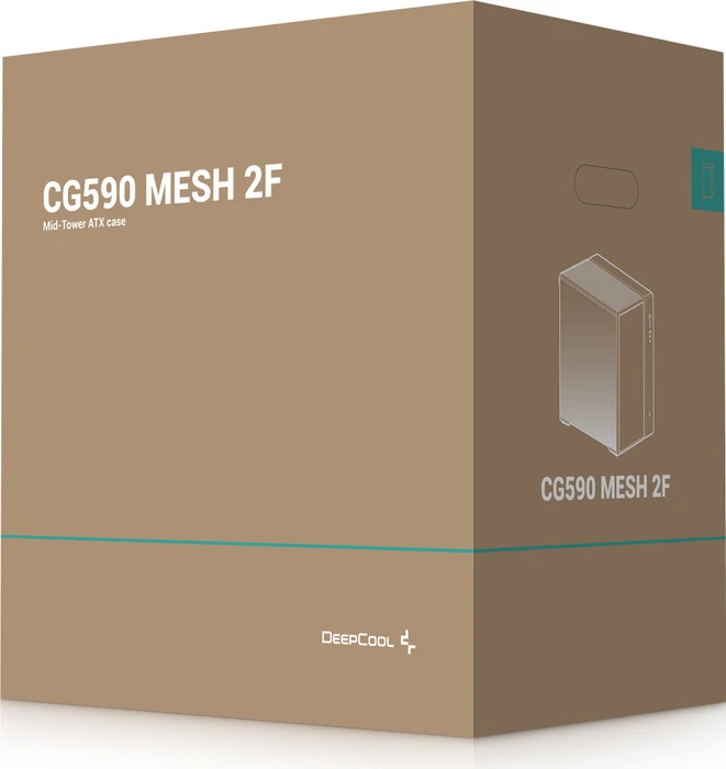 DeepCool CG590 Mesh 2F, schwarz, Glasfenster