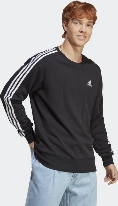 adidas Essentials French Terry 3-Streifen Sweatshirt schwarz (Herren)
