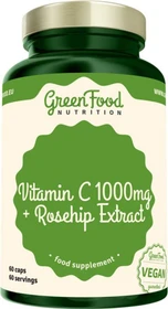 GreenFood Vitamin C1000 + Hagebutten Kapseln, 60 Stück