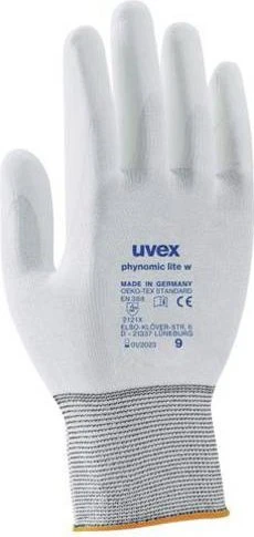 Uvex Arbeitshandschuhe Phynomic Foam, Nitril-Beschichtung, weiß, Größe 9 / L – Böttcher AG