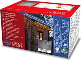 Konstsmide Lichtervorhang Eisregen LED 200x bernstein