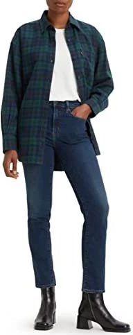 Levi's 724 High Rise Straight Jeans blue swell (Damen)