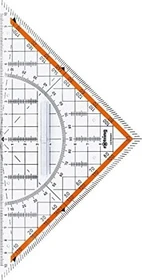 rOtring Geodreieck Centro 23cm, mit Griff, transparent