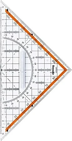 rOtring Geodreieck Centro 23cm, mit Griff, transparent