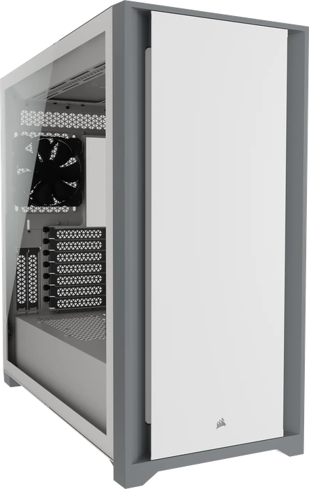 Corsair 5000D, weiß, Glasfenster