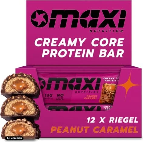 MaxiNutrition Creamy Core Protein Riegel Peanut Caramel 540g (12x 45g)