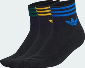 adidas Trefoil Ankle Socken black/collegiate green/blue/crew yellow, 3 Paare