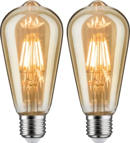Paulmann Filament LED Birne E27 6.5W/825 gold, 2 Stück