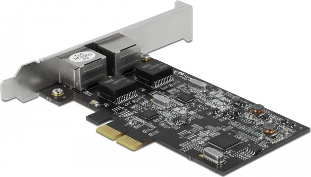 DeLOCK 2.5G LAN-Adapter, 2x RJ-45, PCIe 2.1 x2