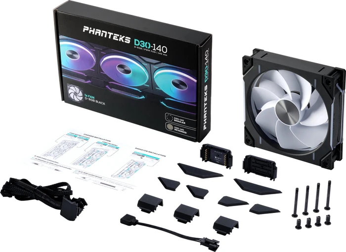 Phanteks D30-140 D-RGB Reverse, schwarz, 140mm