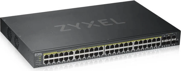 Zyxel GS1920 Rackmount Gigabit Smart Switch, 48x RJ-45, 4x RJ-45/SFP, 2x SFP, 375W PoE+