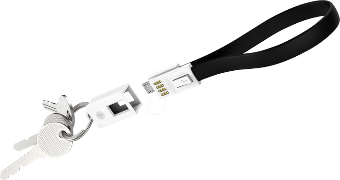 XLayer Key Cable Colour Line USB-A/Micro-USB-B 0.2m schwarz