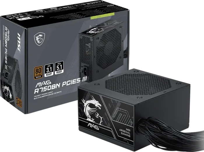 MSI MAG A750BN PCIE5 III 750W, ATX 3.1