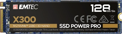 Emtec X300 SSD Power Pro 128GB, M.2 2280 / M-Key / PCIe 3.0 x4