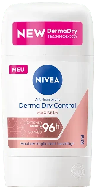 Nivea Anti-Transpirant Derma Dry Control Maximum Deodorant Stick, 50ml