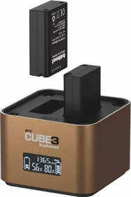 Hähnel ProCube 3 Doppelladegerät für Olympus