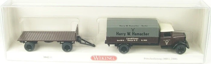 Wiking Klassik Edition Pritschenlastzug (MB L 2500) Sped. Hamacher