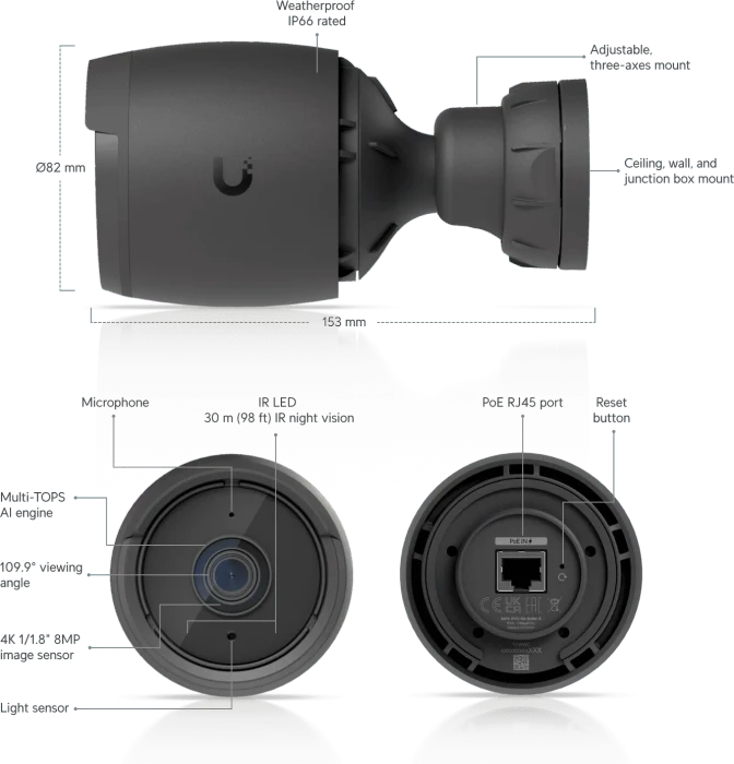Ubiquiti UniFi G6 Bullet, schwarz