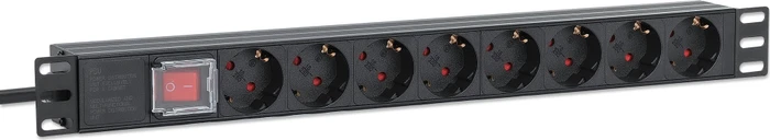 Intellinet 19" Steckdosenleiste, 1HE, 8-fach, 230V, 2m