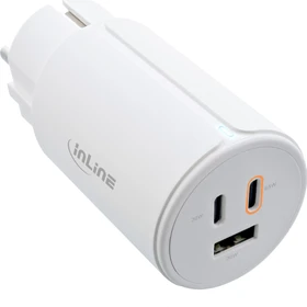 InLine USB PD Netzteil GaN 3-Port 65W weiß