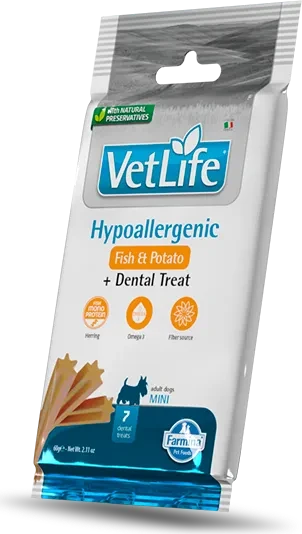 Dental Treat Hypoallergenic Mini, mit Fish & Potato, 60g