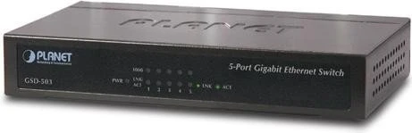 Planet GSD Desktop Gigabit Switch, 5x RJ-45