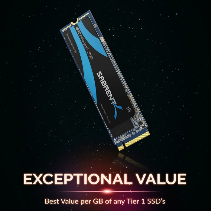 Sabrent Rocket 1TB, M.2 2280 / M-Key / PCIe 3.1 x4