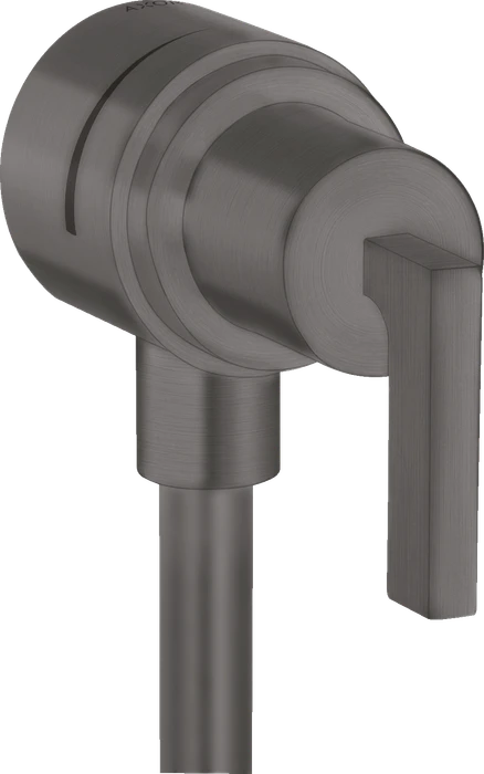 Hansgrohe Axor Citterio Wandanschluss Stop mit Rückflussverhinderer, Absperrventil und Hebelgriff brushed black chrome