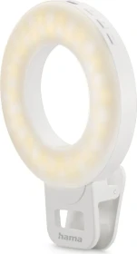 Hama LED-Ringleuchte "ToGo" Clip-On-Ringlicht für Handy aufladbar 3 Modi