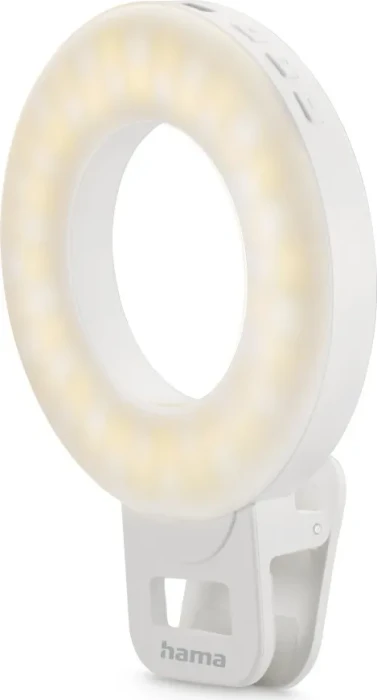 Hama LED-Ringleuchte "ToGo", Clip-On-Ringlicht für Handy, aufladbar, 3 Modi