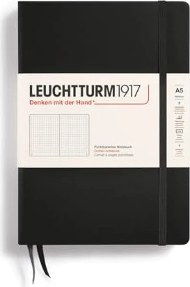 Leuchtturm1917 Medium Notizbuch, A5, punktiert, Hardcover, schwarz