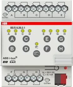 ABB BE/S8.20.2.1 KNX Binäreingang 8-fach, 20V, 4TE REG (2CDG110092R0011)