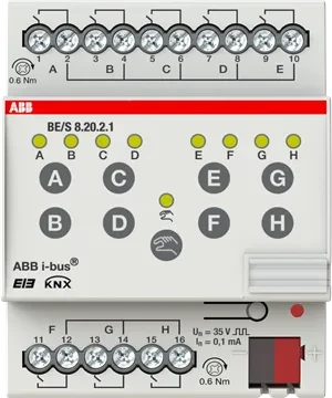 ABB BE/S8.20.2.1 KNX Binäreingang 8-fach, 20V, 4TE REG