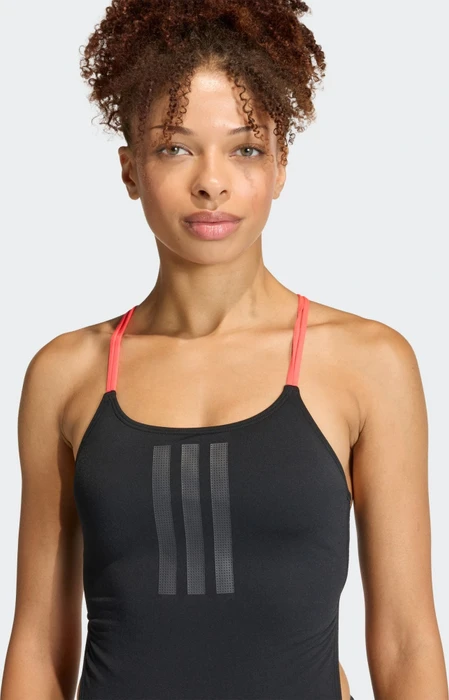 adidas Ripstream 3-Streifen Tie Back Badeanzug schwarz (Damen)