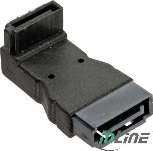 InLine SATA Adapter, SATA Stecker auf Buchse, unten gewinkelt
