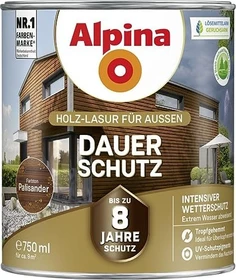 Alpina Farben Dauer-Schutz Holz-Lasur außen palisander, 750ml
