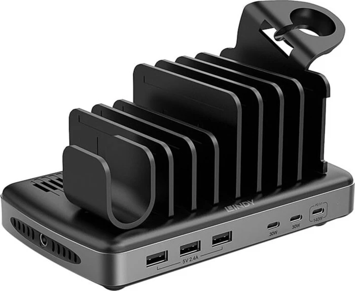Lindy USB-Ladestation, Notebooks, Tablet und Smartphone, 6 Geräte
