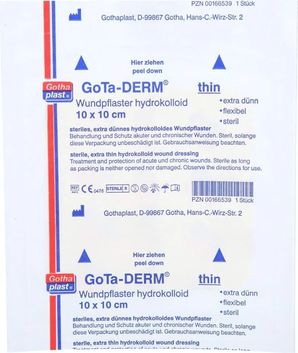 Gothaplast GoTa-DERM thin/foam steril, 10 x 10cm, 1 Stück