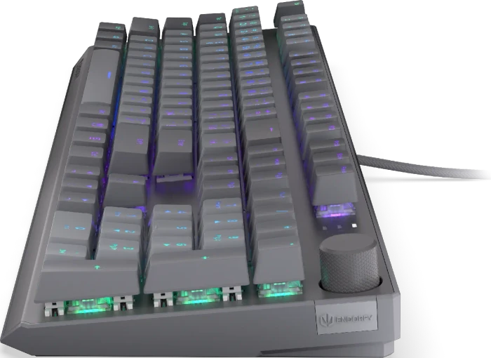 Endorfy Thock V2, PBT, grau, LEDs RGB, hot-swap, Endorfy RED, USB, CZ/SK