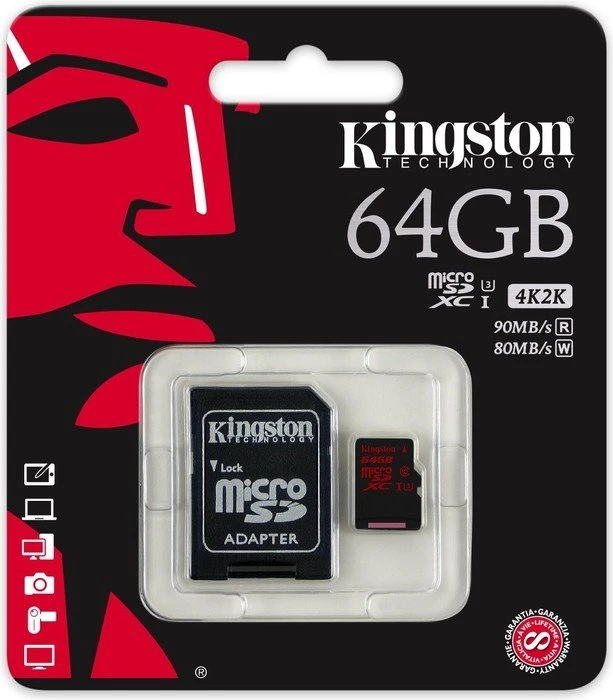 Kingston R90/W80 64GB Kit, UHS-I U3, Class 10