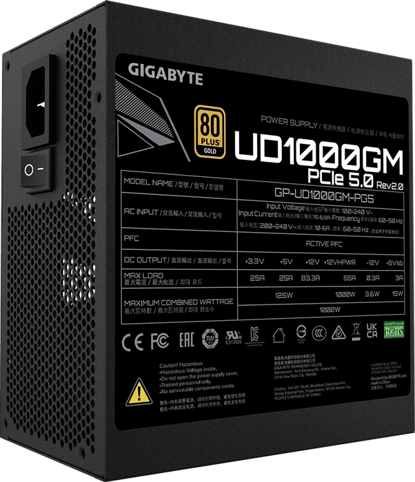 GIGABYTE UD1000GM PG5 1000W, ATX 3.0, Rev. 2.0
