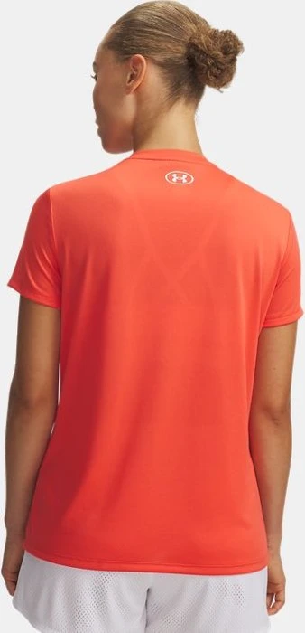 Under Armour Tech V Funktionsshirt kurzarm venom red/white (Damen)
