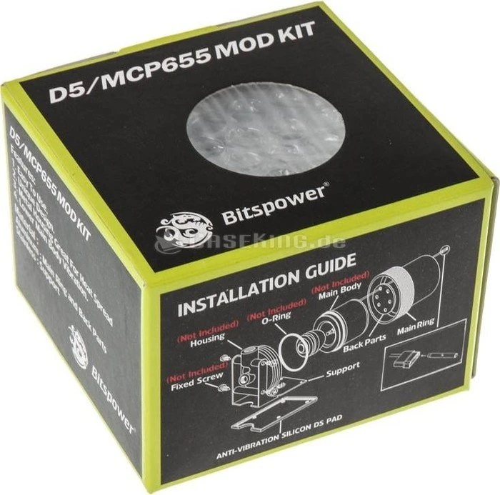 Bitspower D5 Mod Kit, Halterung für Pumpen, weiß