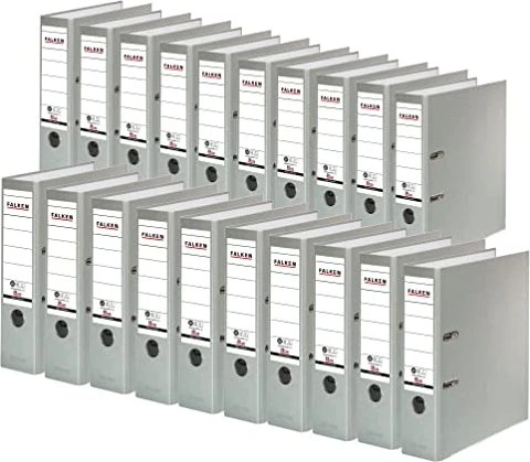 Falken Recycolor Ordner 2-Ring, 80mm, A4, grau, 20er-Pack