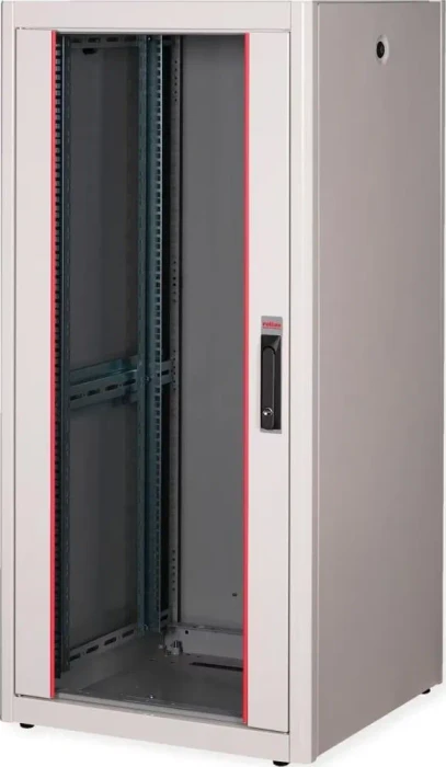 Roline / Secomp Basic 19" Netzwerkschrank 26HE, montiert, Glastür, IP20, RAL 7035, 600mm tief