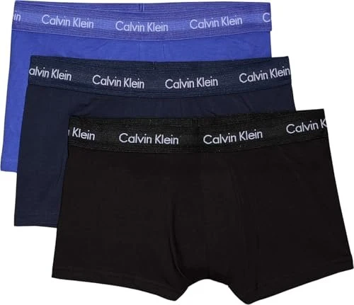 Calvin Klein Low Rise Trunk 3er Boxer Briefs schwarz/blau (Herren)