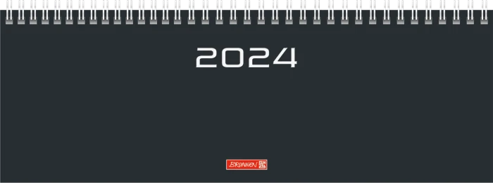 Brunnen Tischkalender 772 2024, 297x105mm, schwarz, 56 Blatt