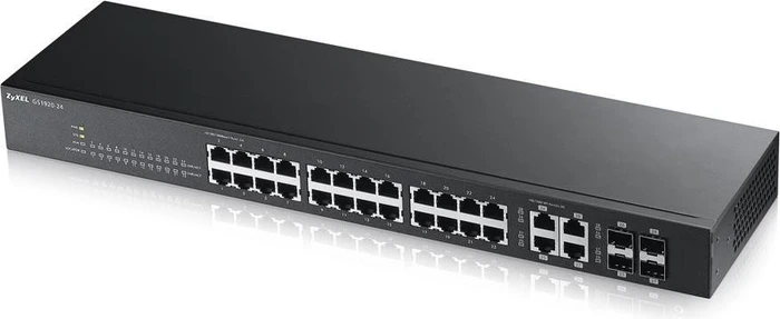 Zyxel GS1920 Rackmount Gigabit Smart Switch, 24x RJ-45, 4x RJ-45/SFP